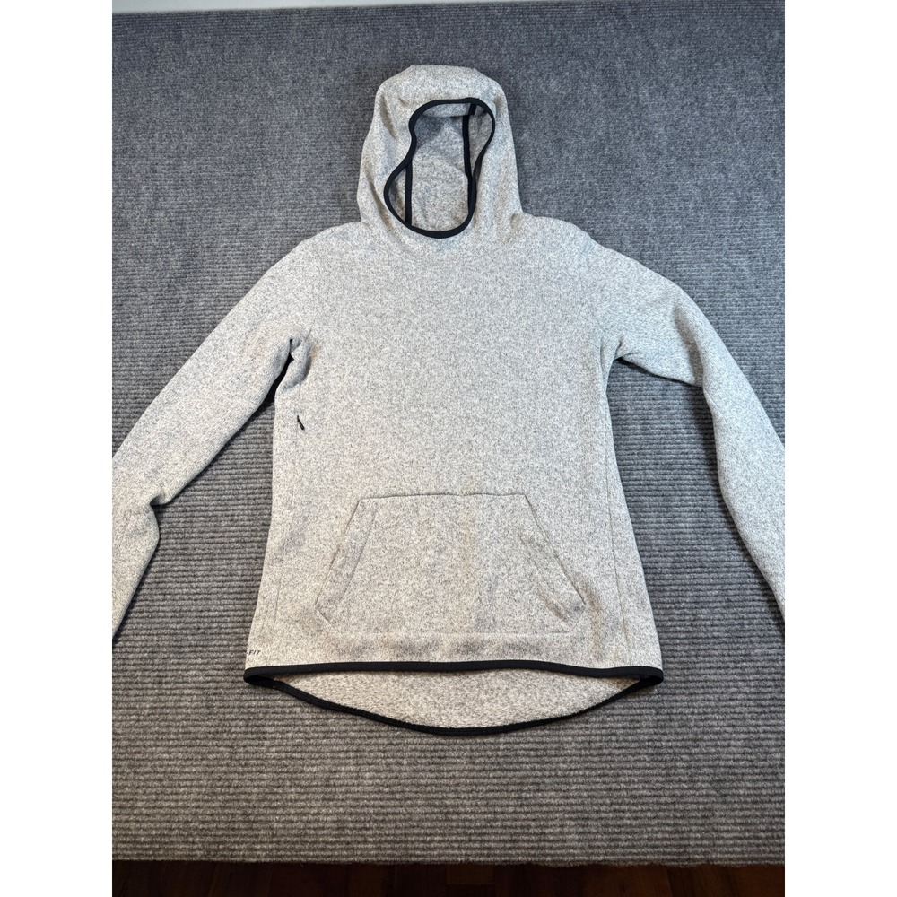 Nike Therma Fit Heather Gray Hoodie Long Sleeve Pocket Athletic Size M